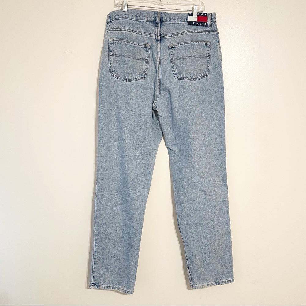 Tommy Hilfiger‎ Vintage y2k 90s Light Wash Cotton Paper Tag Blue Jeans - Picture 2 of 5